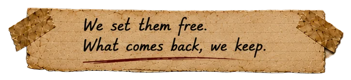 We set them free. What comes back, we keep.